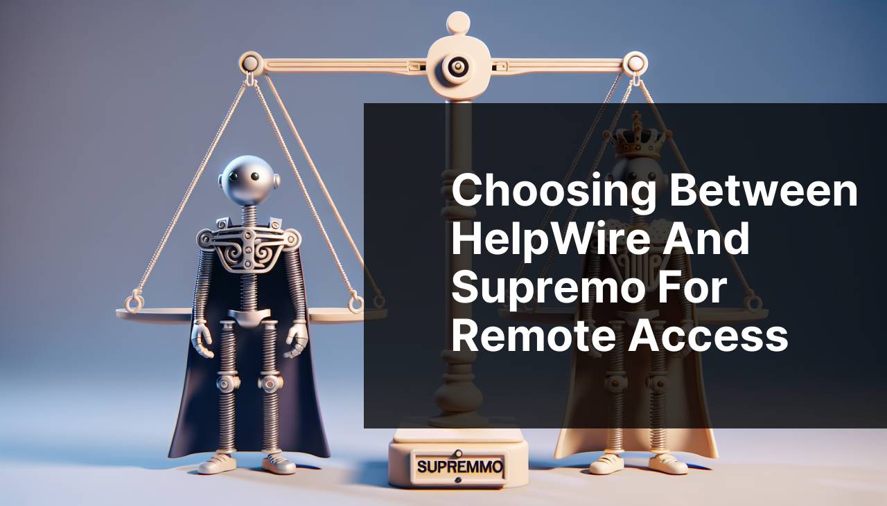 Choosing Between HelpWire and Supremo for Remote Access