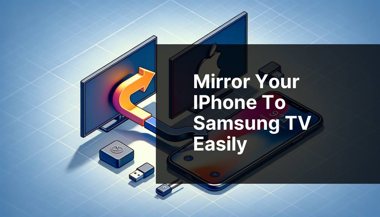 Mirror Your iPhone to Samsung TV Easily