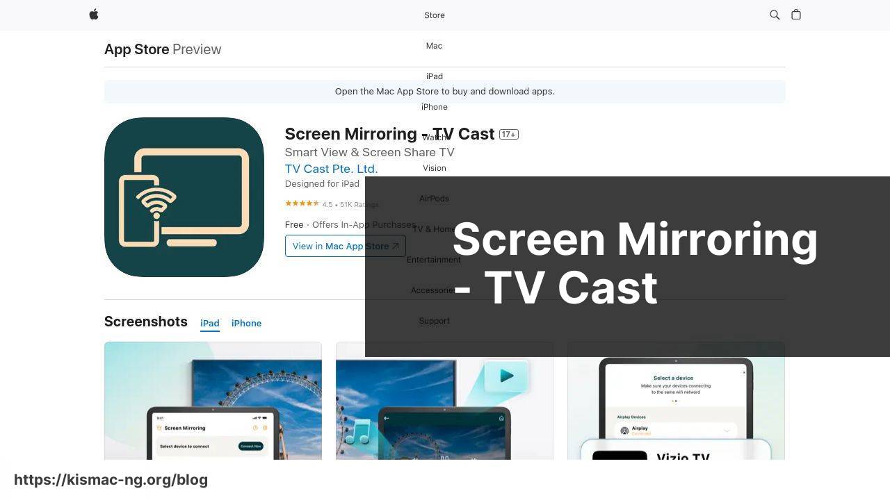 https://apps.apple.com/us/app/screen-mirroring-tv-cast/id1480668546 screenshot