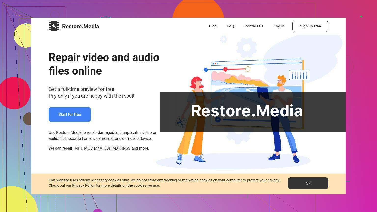 https://restore.media/ screenshot