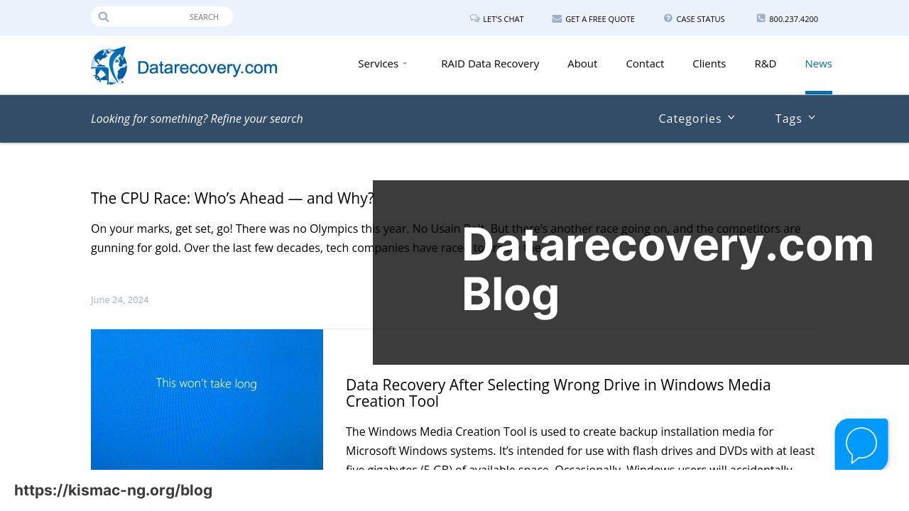 https://www.datarecovery.com/blog/ screenshot