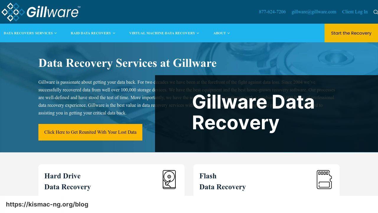 https://www.gillware.com/ screenshot