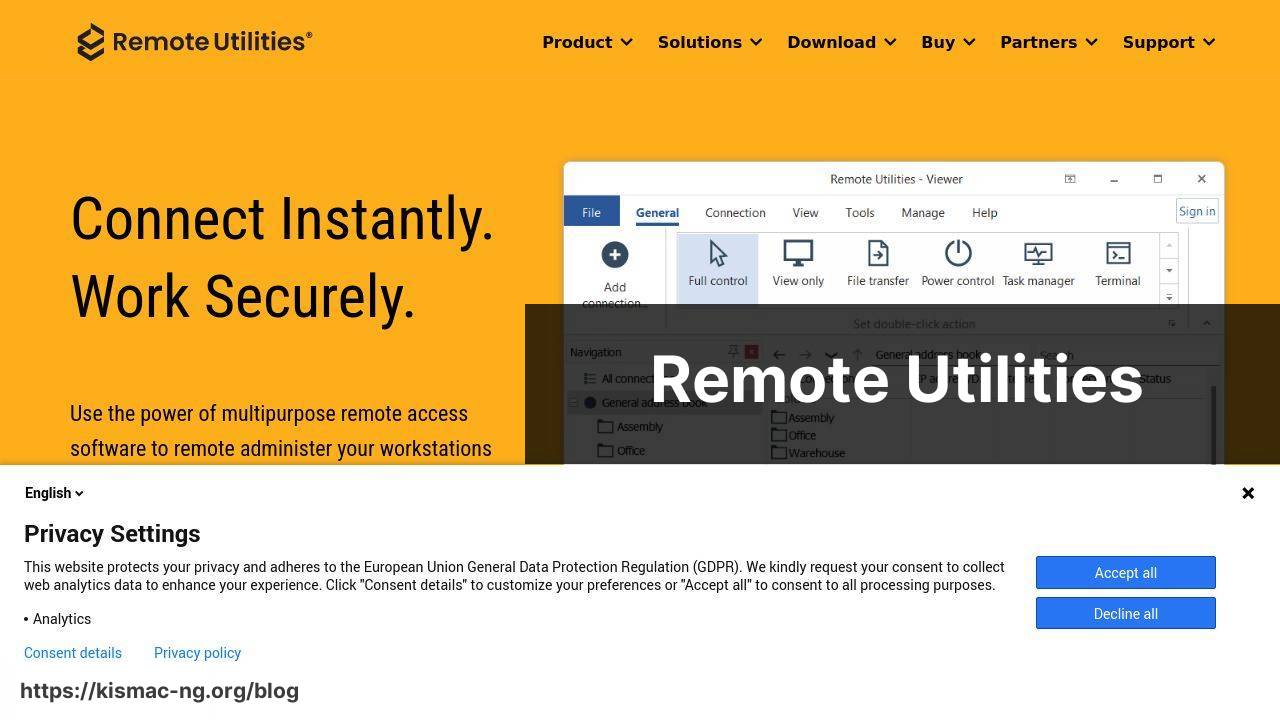 https://www.remoteutilities.com/ screenshot