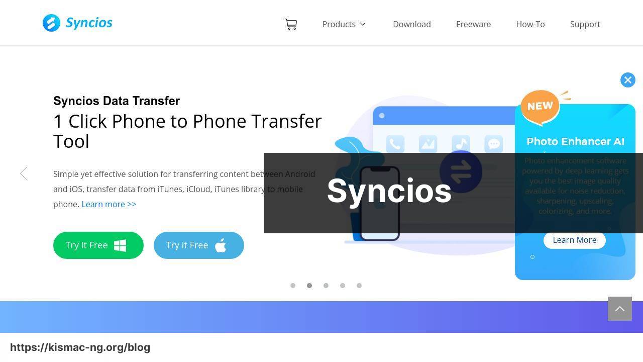 https://www.syncios.com screenshot