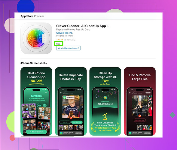 Clever Cleaner App Screenshot