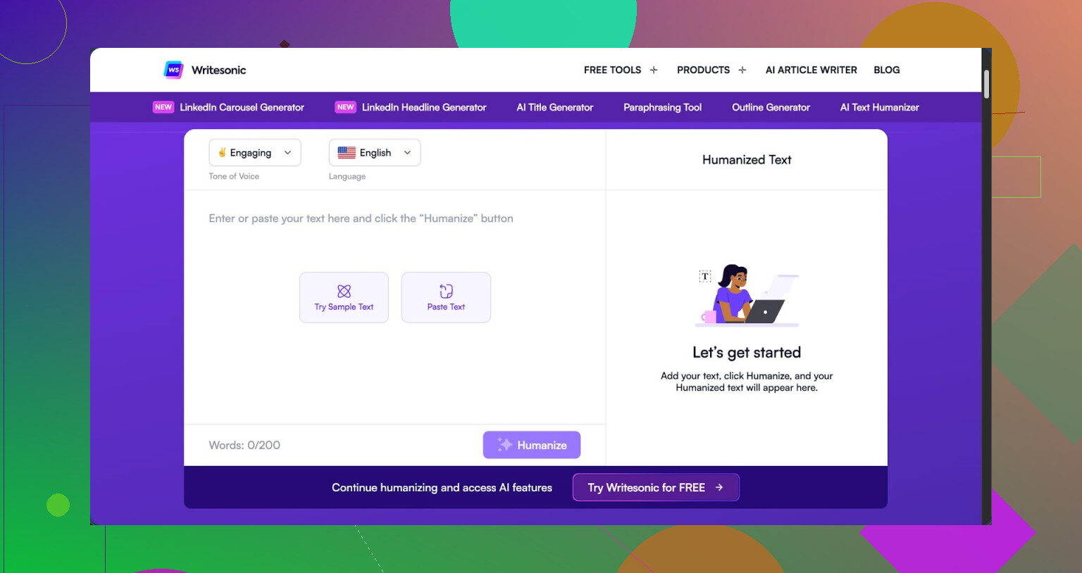 Writesonic AI Humanizer Review