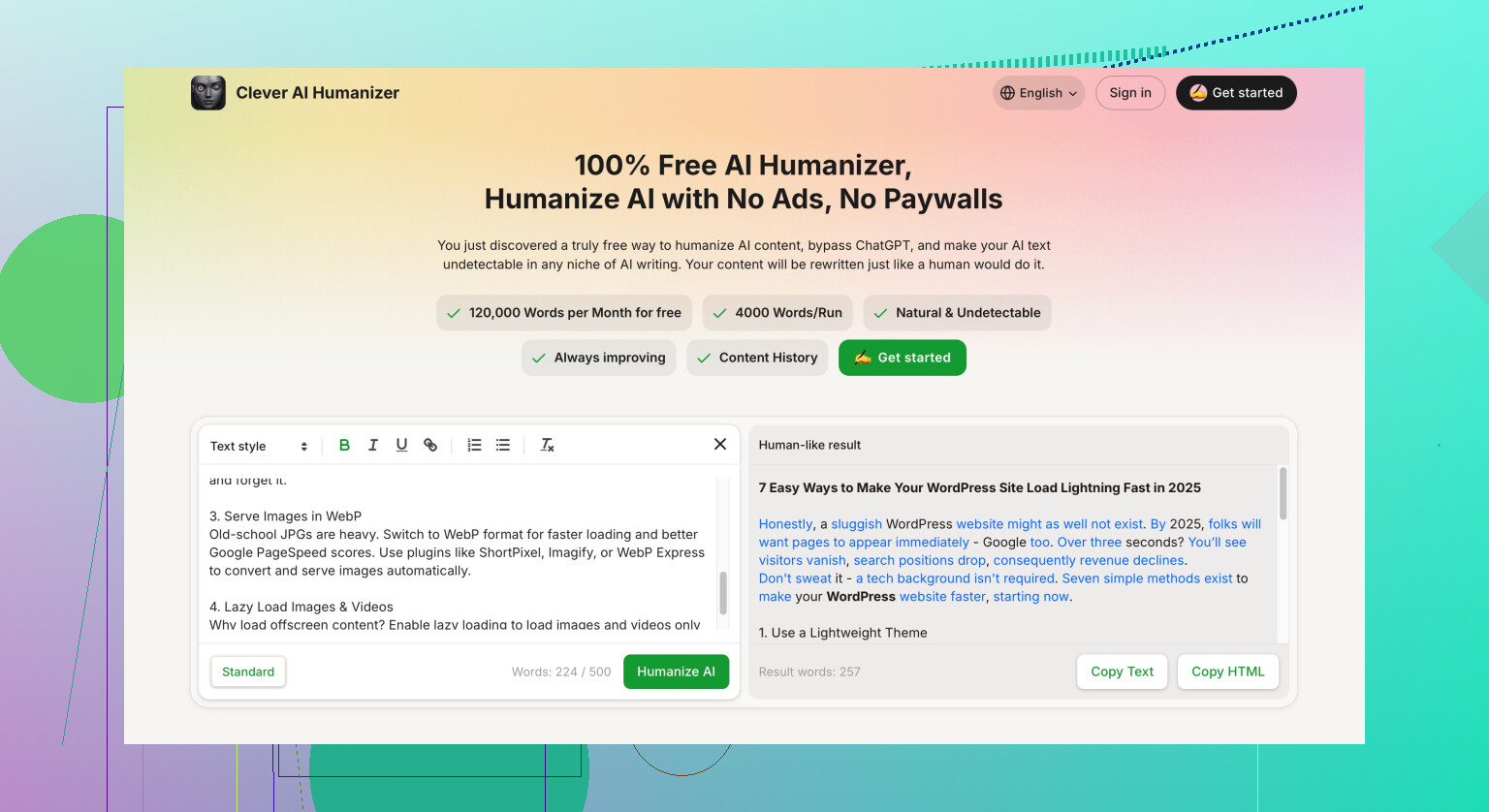 How can I humanize my essay for free?