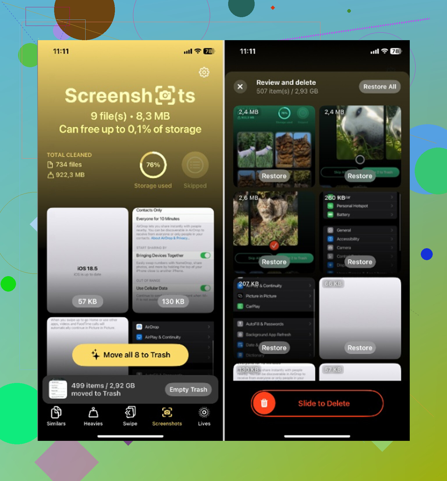 Beste manier om screenshots op iPhone te verwijderen zonder ze één voor één langs te gaan?