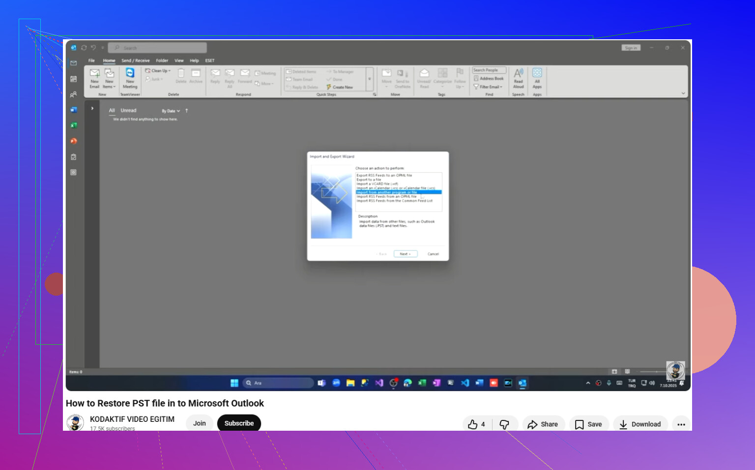 Arquivo PST ausente após atualização do Windows, como recuperar?