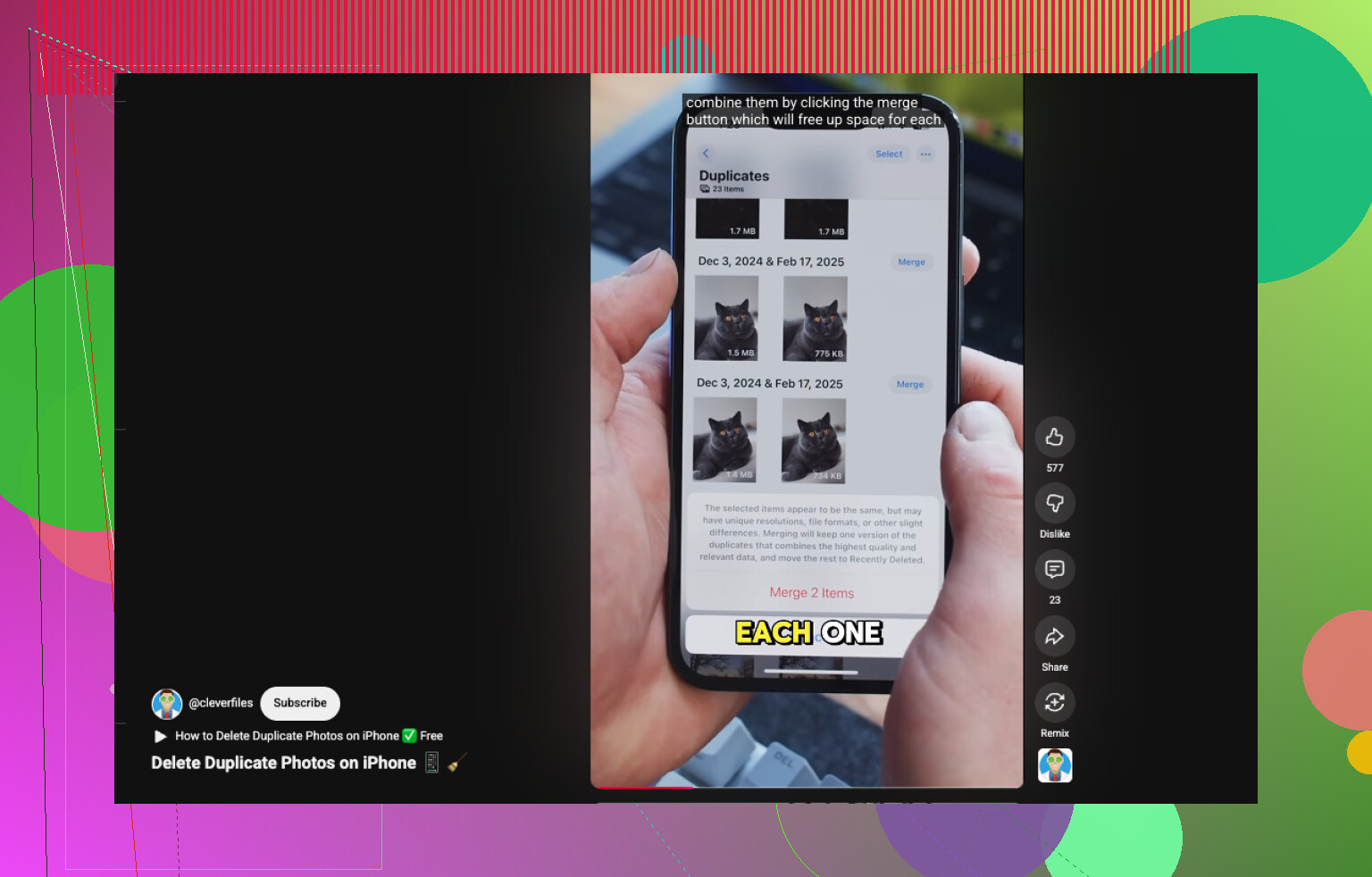 Inbyggda Bilder-appen eller något annat för att slå ihop dubblettbilder på iPhone?