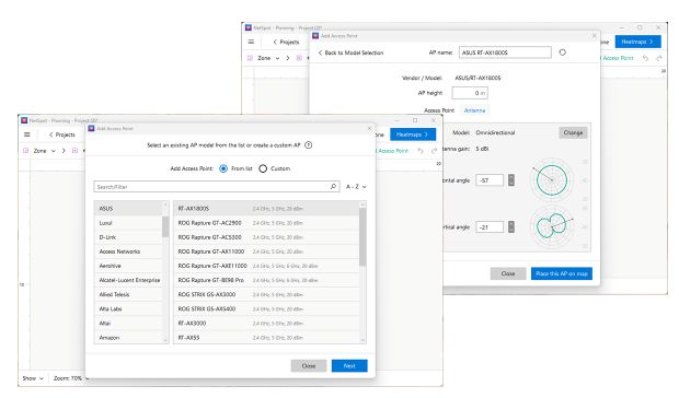 Access points — select from the list or create a custom Access points — select from the list or create a custom