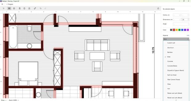 Planning Mode — modeling real construction materials Planning Mode — modeling real construction materials