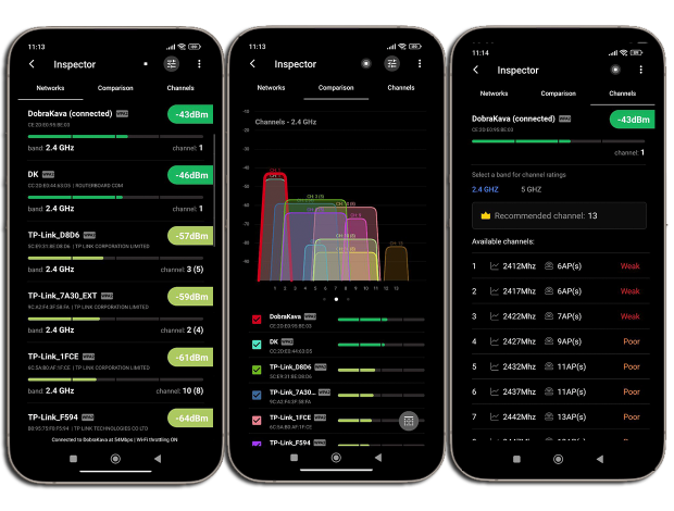 NetSpot for Android (Inspector mode)